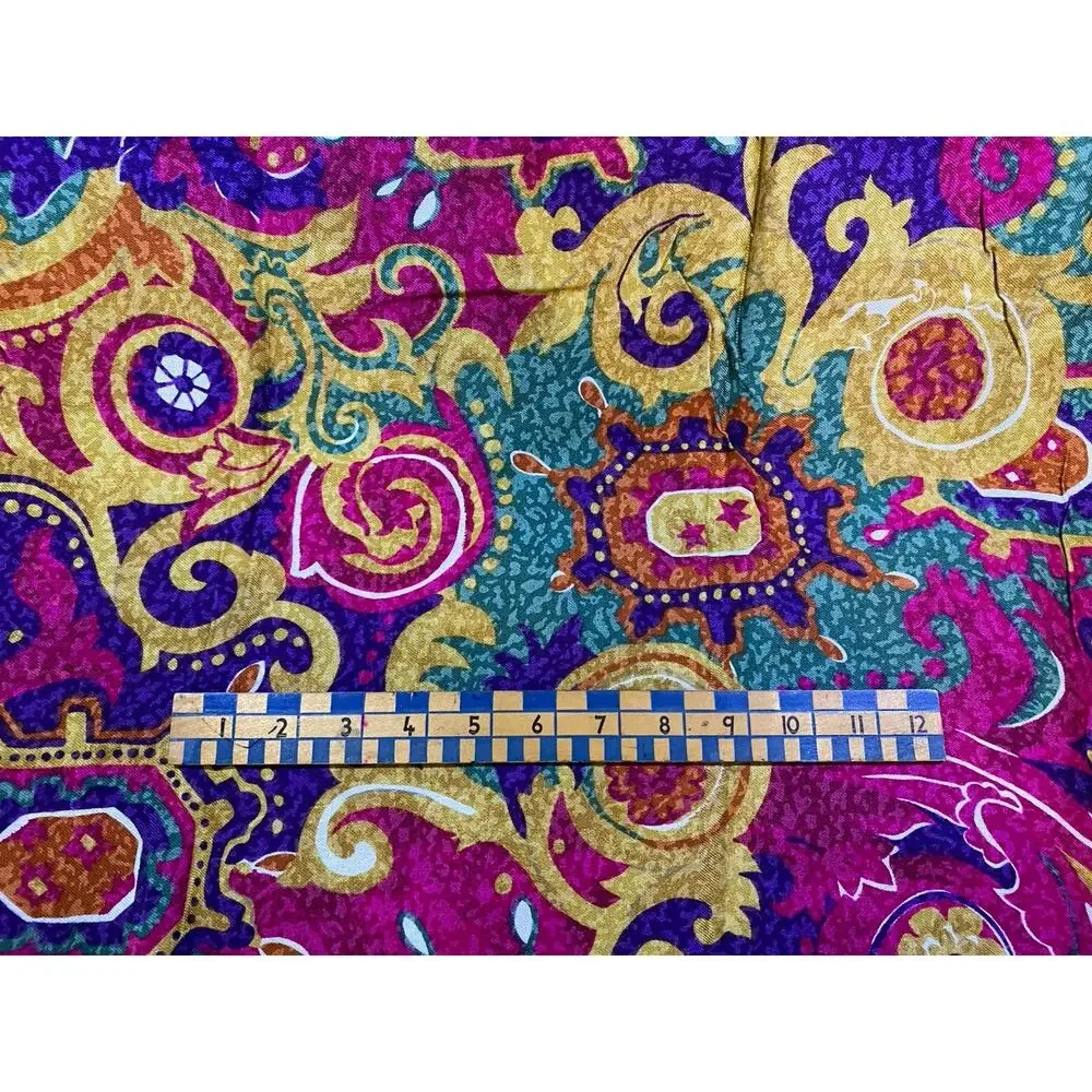 Vintage 1992 Tandler Textiles Jewel Tone Abstract Jersey Fabric 56